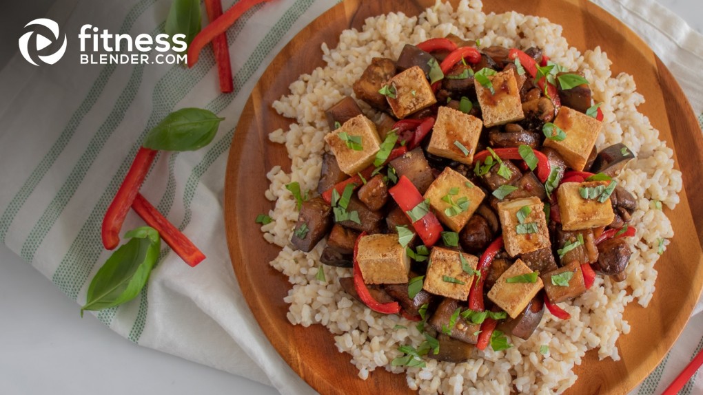 Stir-Fried Tofu with Eggplant and Mushrooms