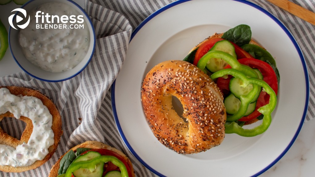 Mediterranean-Inspired Breakfast Veggie Bagels    