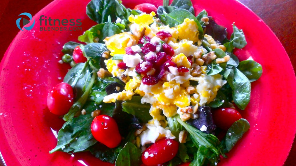 Fresh, Fun Salad Combo: Walnut, Cranberry, & Feta Spinach Salad with Garlic ACV Dressing