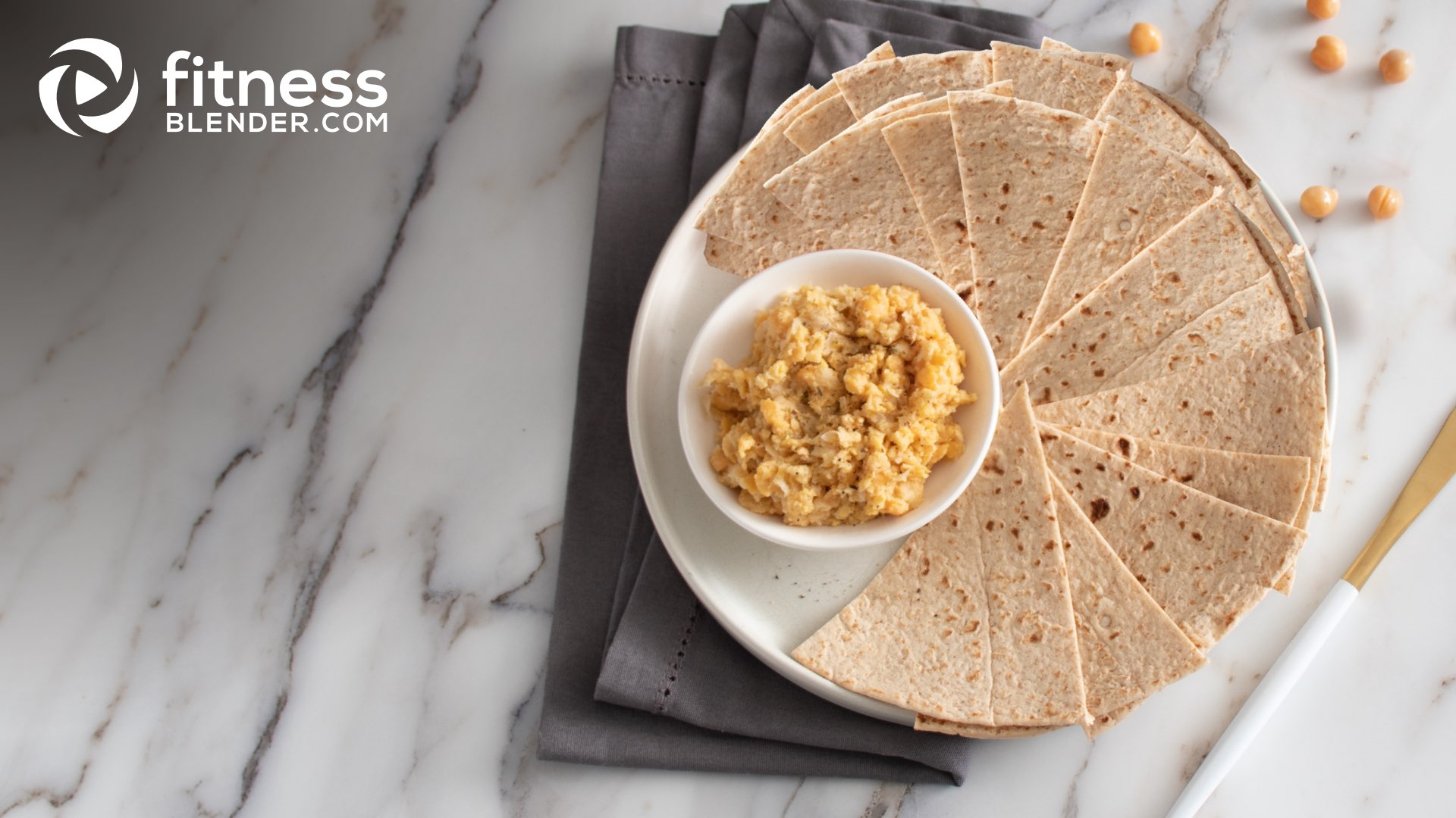 Tortilla and Hummus Snack Plate Fitness Blender