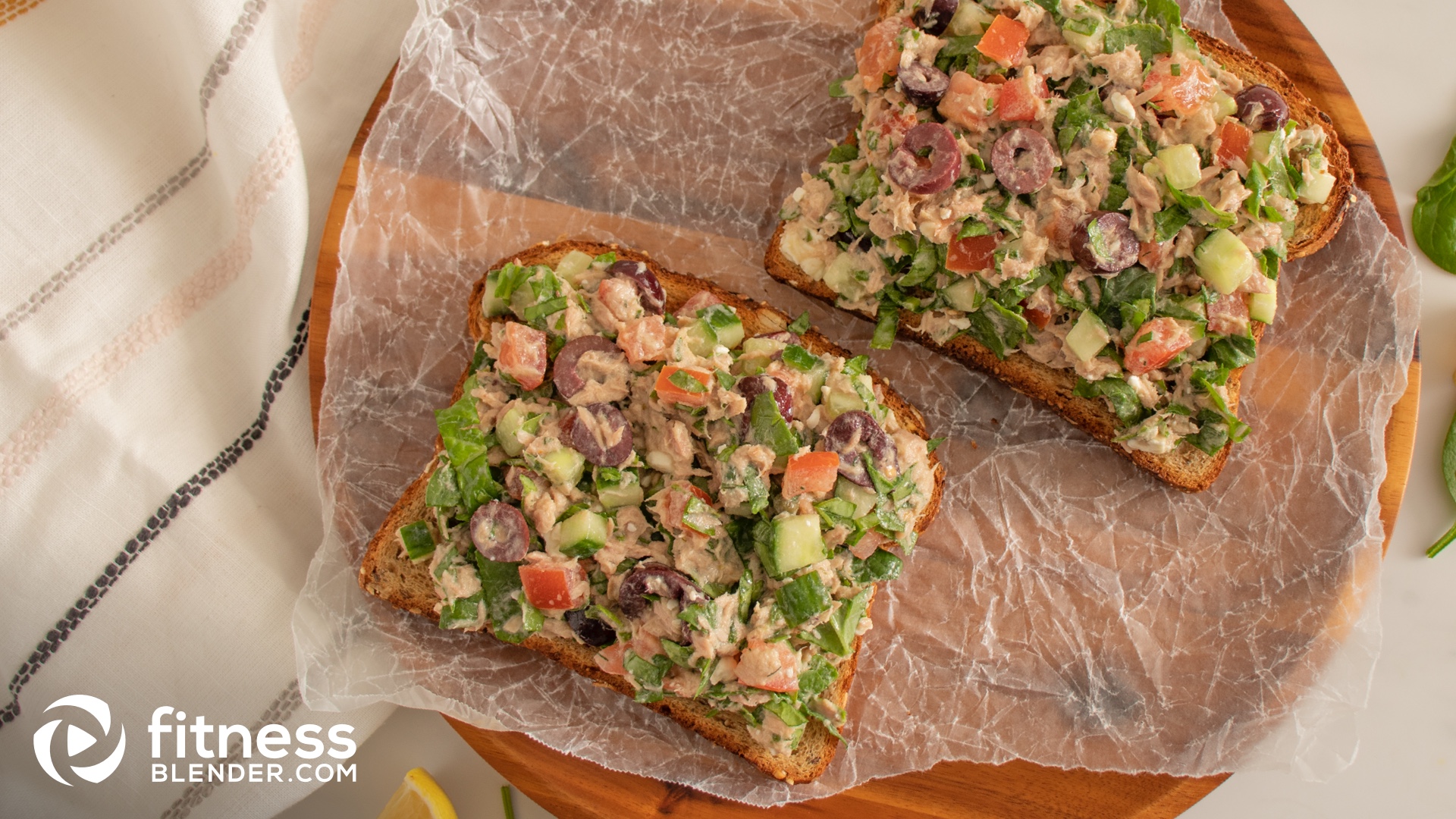 Quick and Tasty MediterraneanStyle Tuna Salad Toasts Fitness Blender