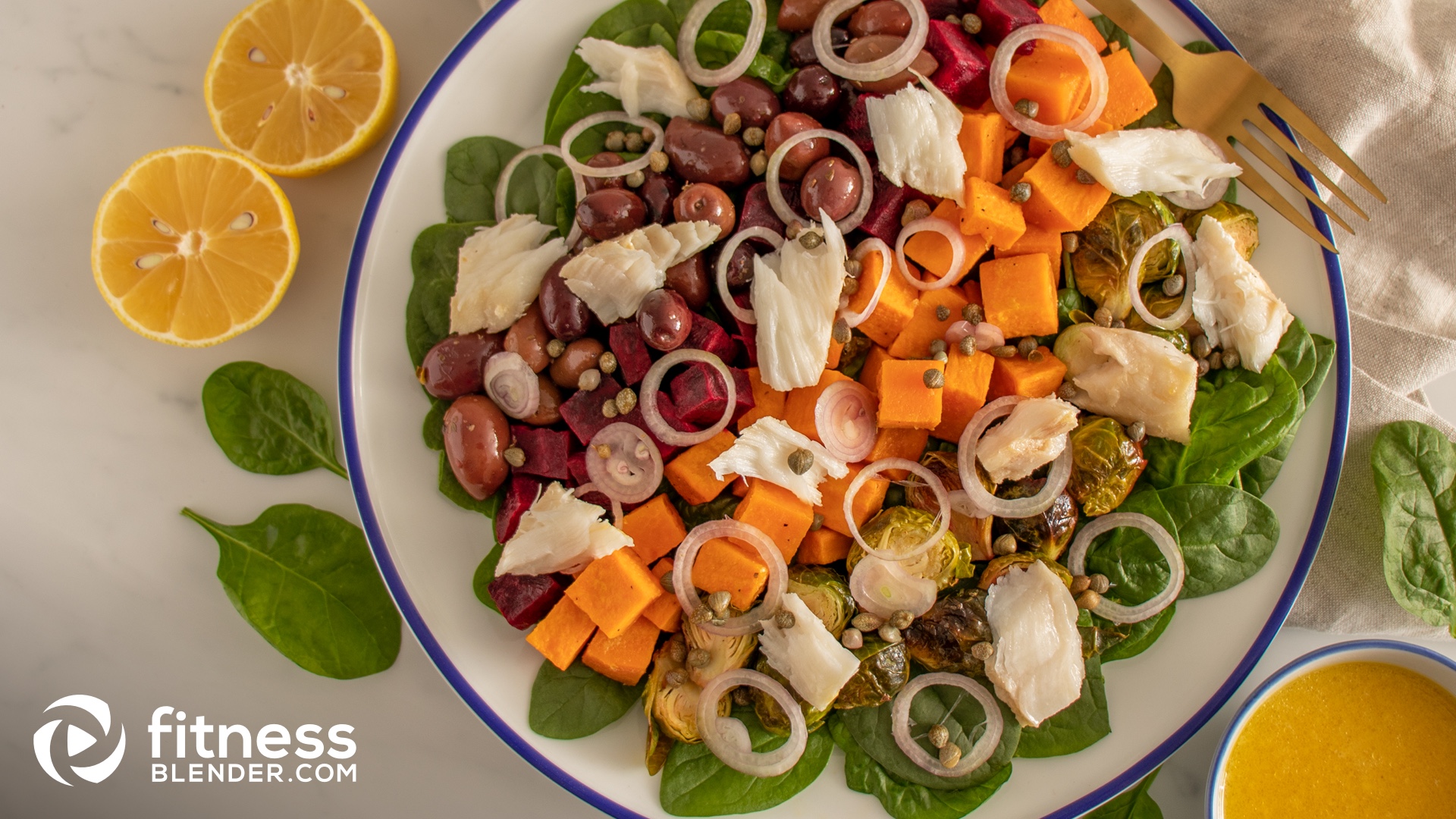 Roasted Winter Nicoise Salad with ‘OvenPoached’ White Fish Fitness