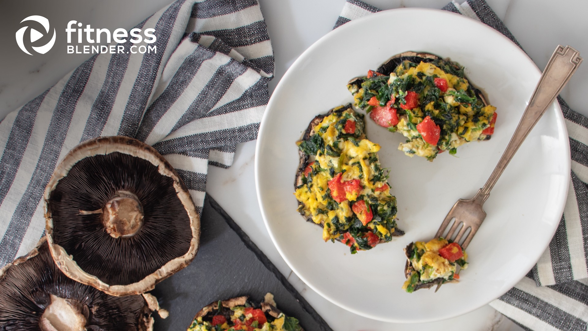 Breakfast Stuffed Portobello Mushrooms Fitness Blender