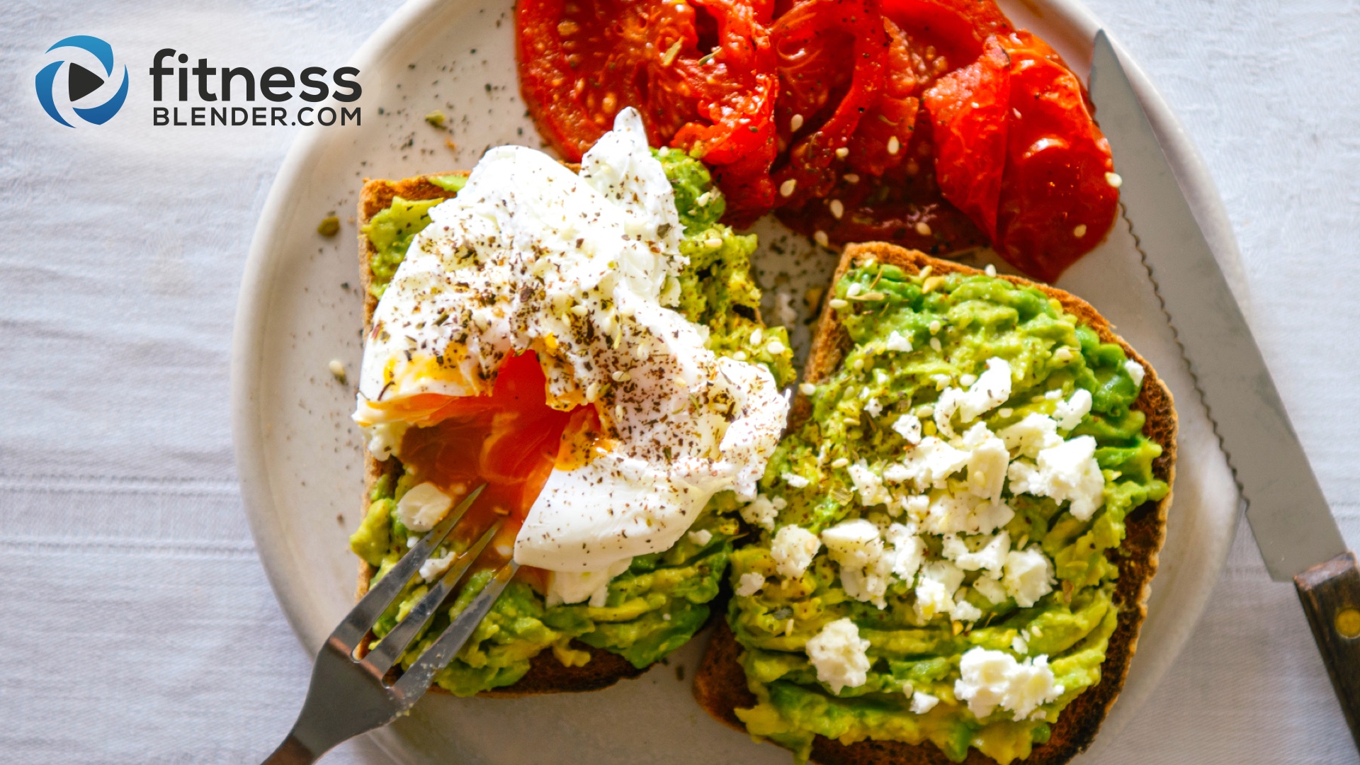 Avocado and Egg OpenFaced Sandwich with Roasted Tomatoes Fitness Blender