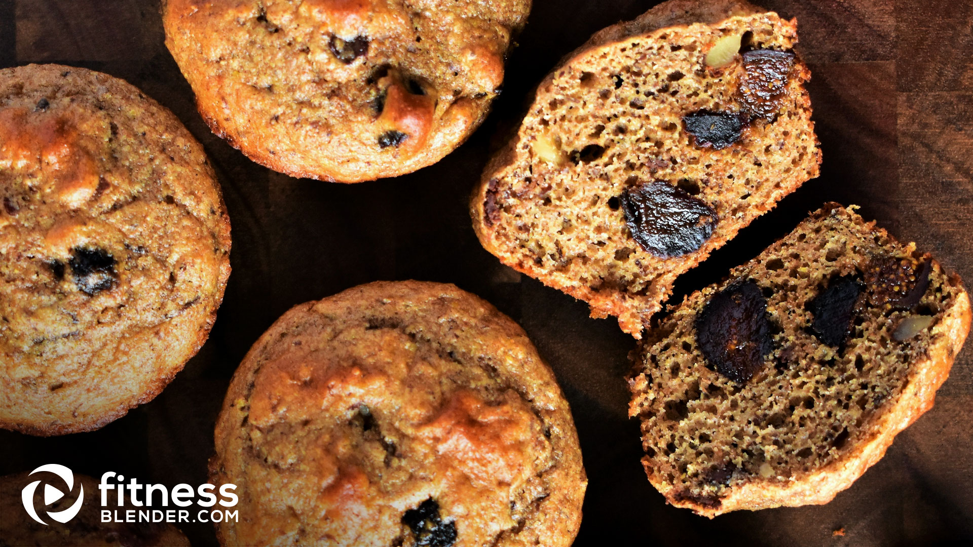 Fig and Dark Chocolate Whole Wheat Muffins Fitness Blender