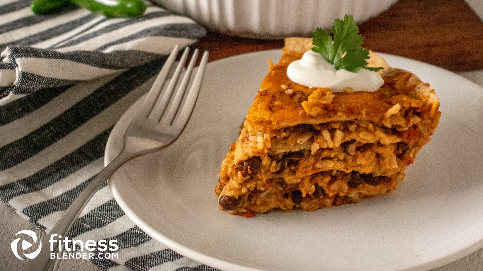 Cheesy Bean Burrito Lasagna Fitness Blender
